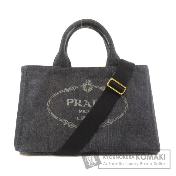 Prada Canapa Denim Tote Bag - Picture 1 of 10